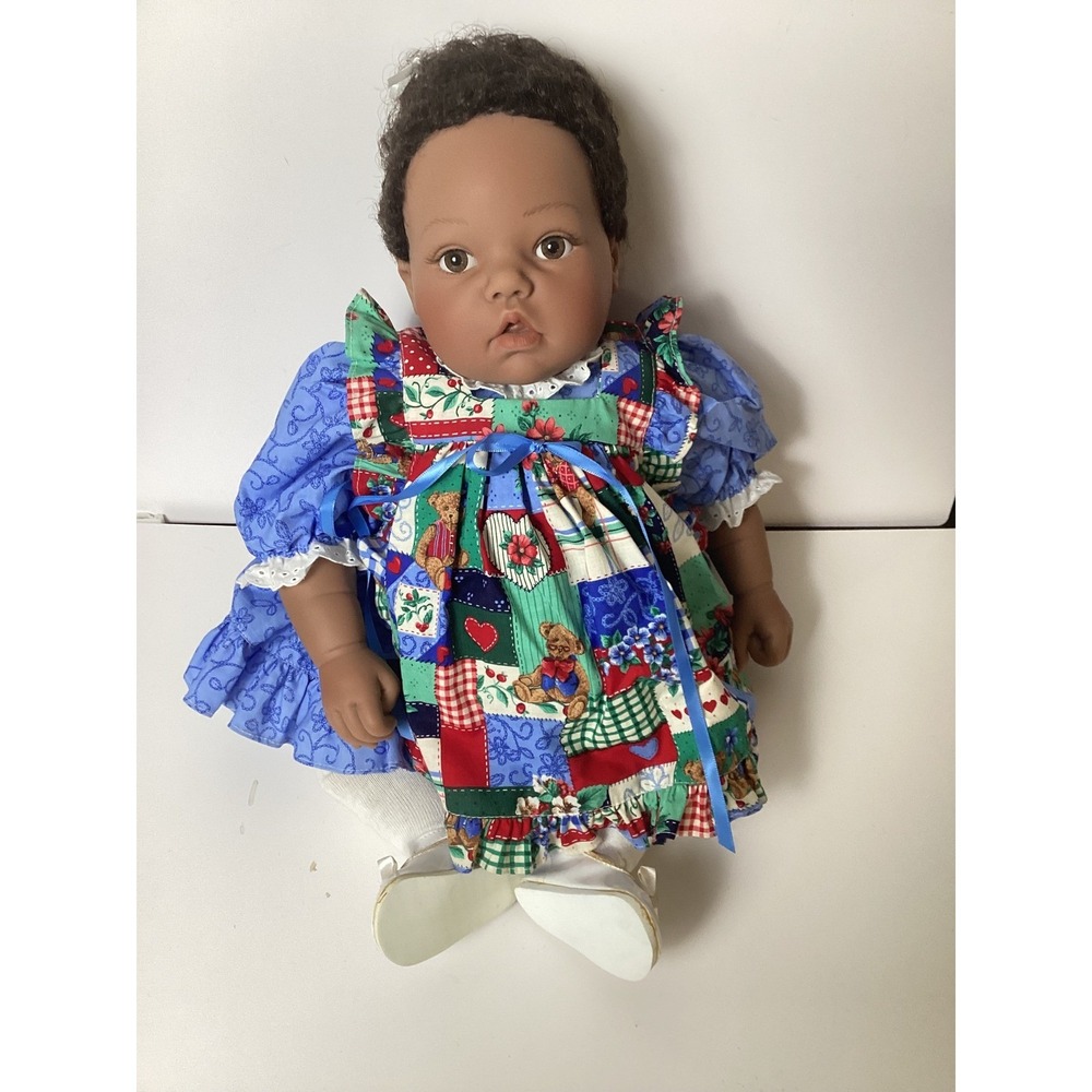 Reva 2000 Black Baby Doll Quilt Dress Shoes Collection Display